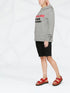 slogan-print hoodie